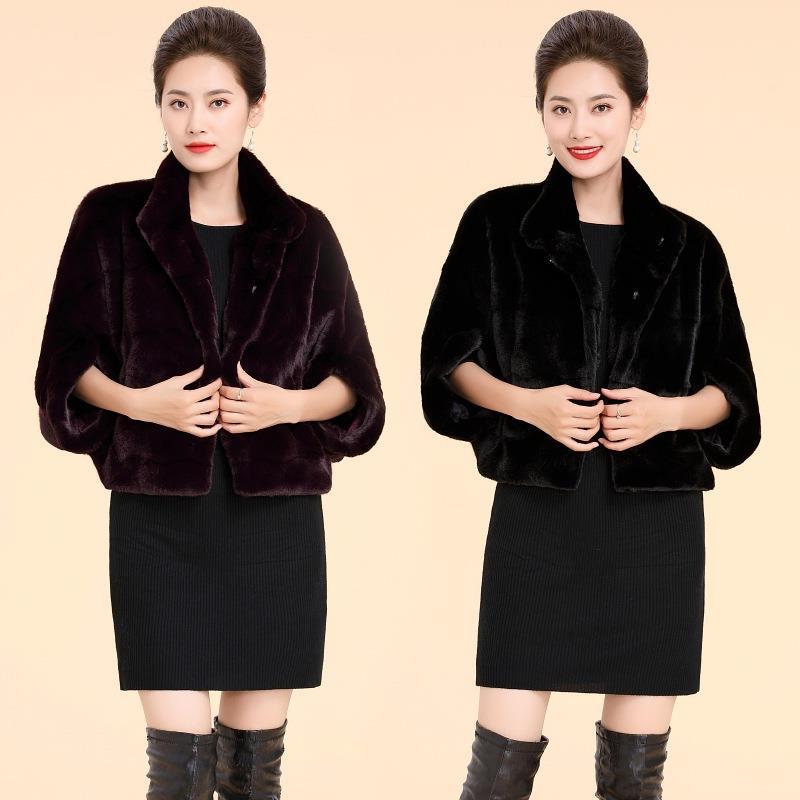 貂皮大衣整貂短款女装2023新款海宁进口水貂皮草短款貂毛貂绒披肩