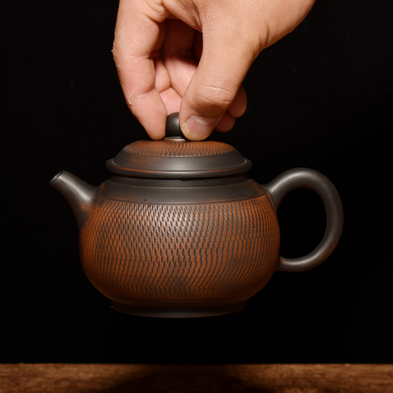b9mq云南建水紫陶纯手工茶壶大容量泡茶单壶薄胎跳刀壶非坭兴