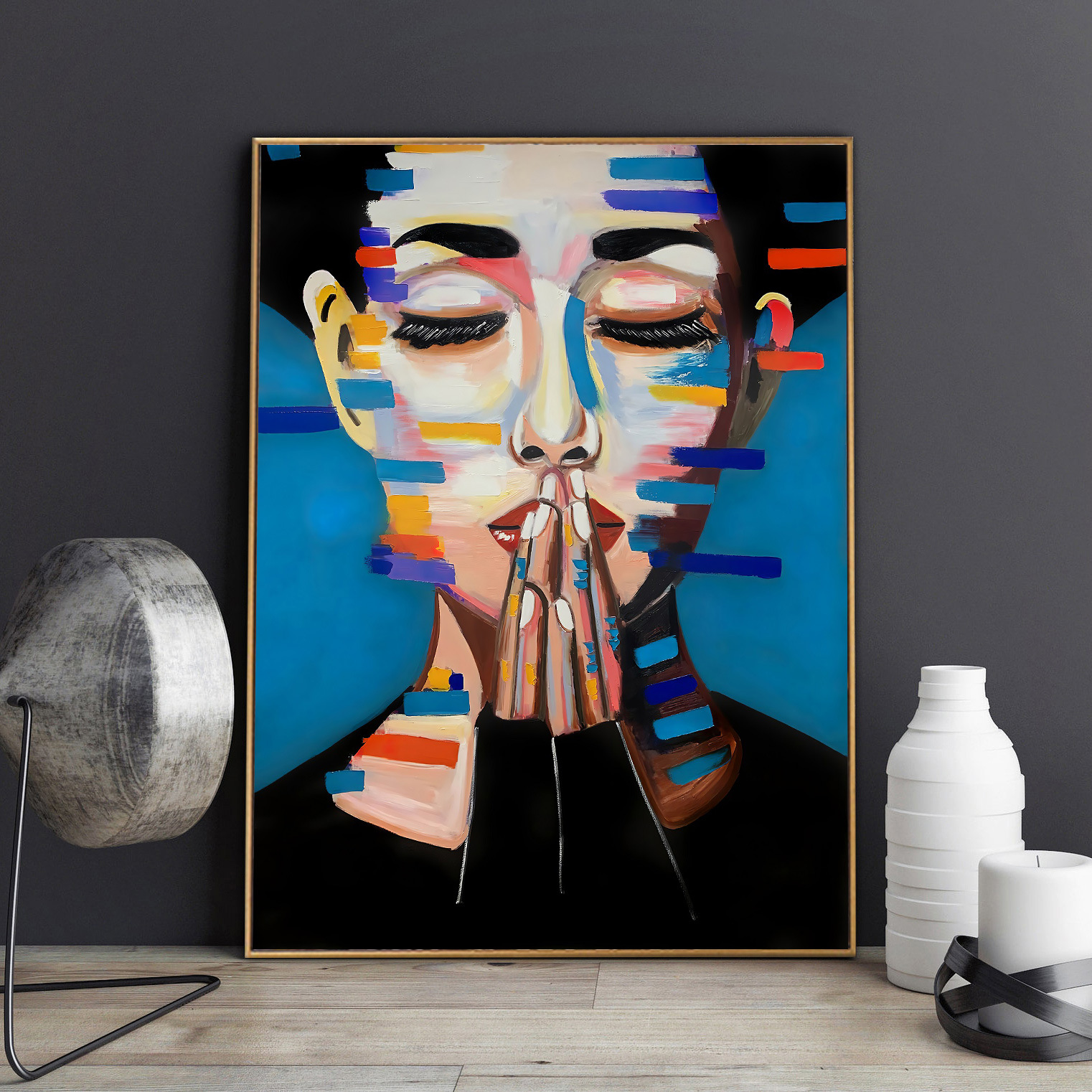 抽象画人物风景