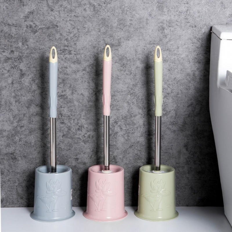 Toilet Brush Toilet Cleaning Brush Dilated Pencil Stick Long Handle Stainless Steel Floor Type Toilet Brush No Dead Angle Household