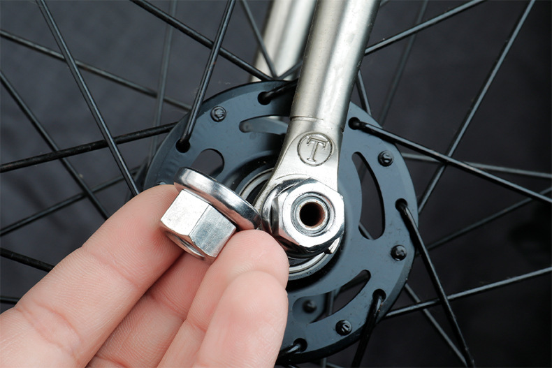 deemount自行车配件六角法兰螺母 死飞花鼓螺母9m10m前后轴螺帽