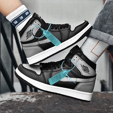 耐克官莆田aj1真标男鞋黑白熊猫高帮女鞋影子灰空军一号男士板鞋