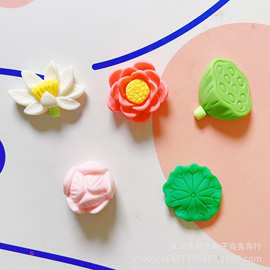 网红植物系列饰品配件 diy奶油滴胶手机壳美容头饰材料莲蓬荷花