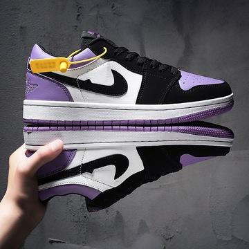 aj男鞋空军一号dunk情侣黑白熊猫女鞋低帮闪电倒钩板鞋aj1男款鞋