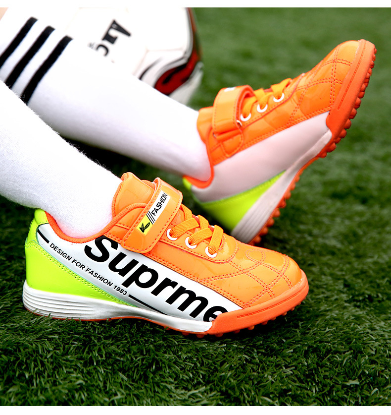 工厂一件代发2021新款男女儿童碎钉足球鞋小学生户外训练运动球鞋