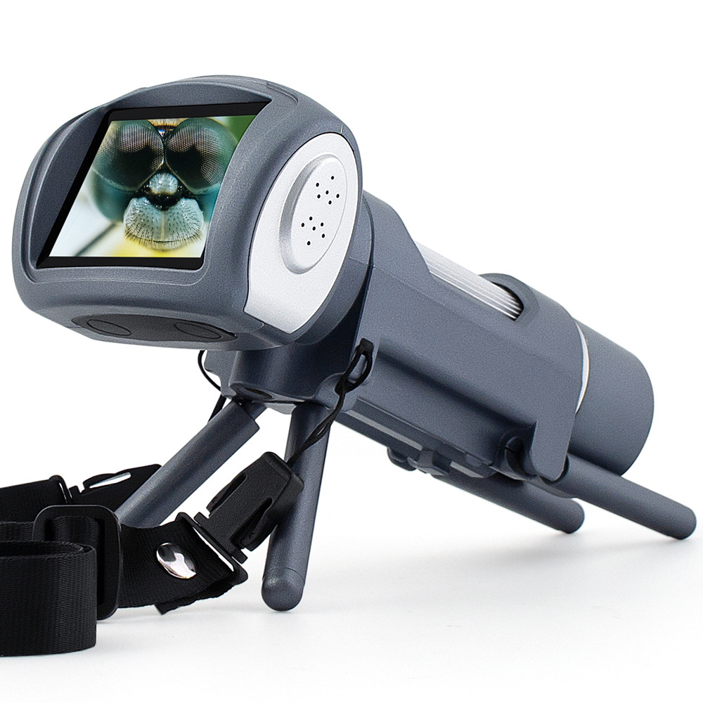 0寸ips屏学生实验显微镜高清数码拍照录像儿童玩具相机显微镜