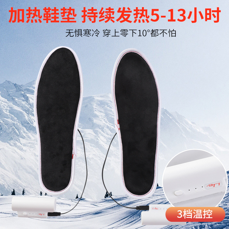 Cross-Border Three-Speed Smart Warmed Insole Usb Charging Warm Feet Leisure Home Electrothermal Door Mat Factory Direct Sales Wholesale