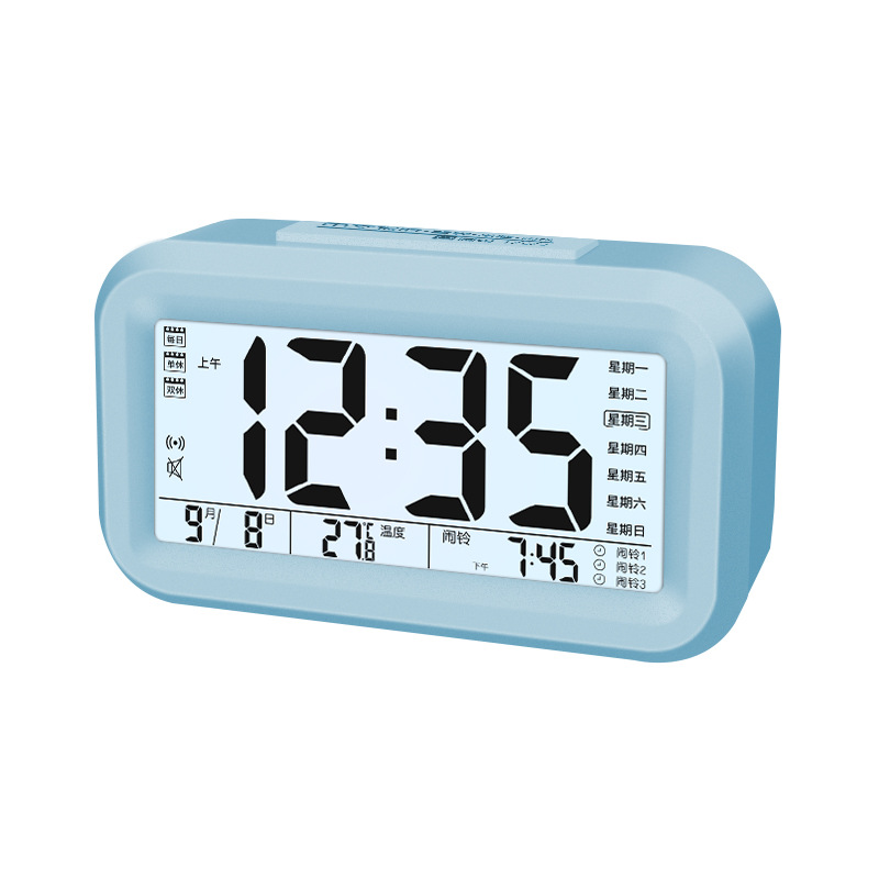 Student Only Intelligent Voice Time Digital Desktop Clock Children Get up Electronic Alarm Clock Rechargeable