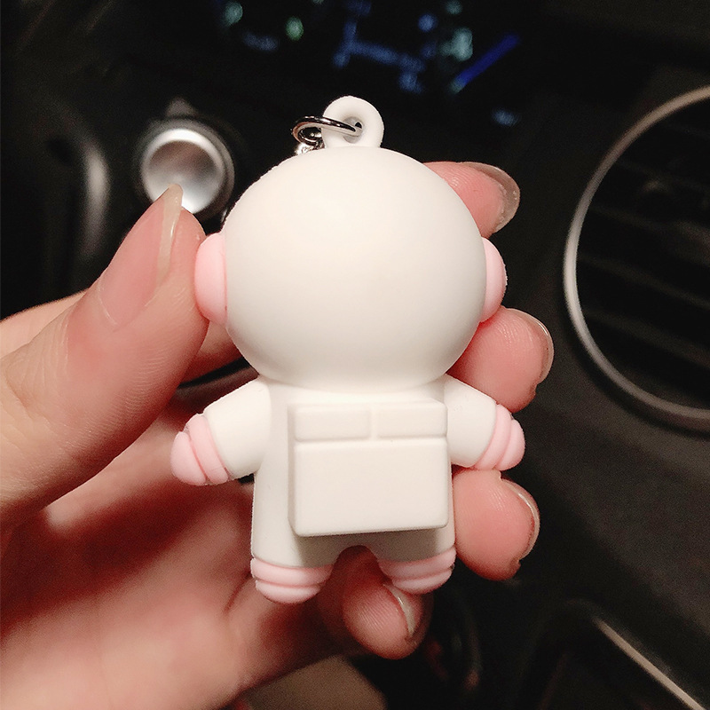 Doll Keychain Pendant Gift Cartoon Silicone Couple's Spaceman Accessories Creative Cute Backpack Small Ornaments