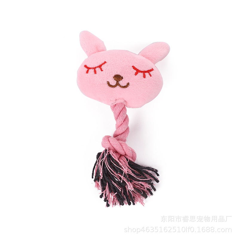 Supply Factory Wholesale Pet Plush Toy Cotton String Cartoon Plush Toy