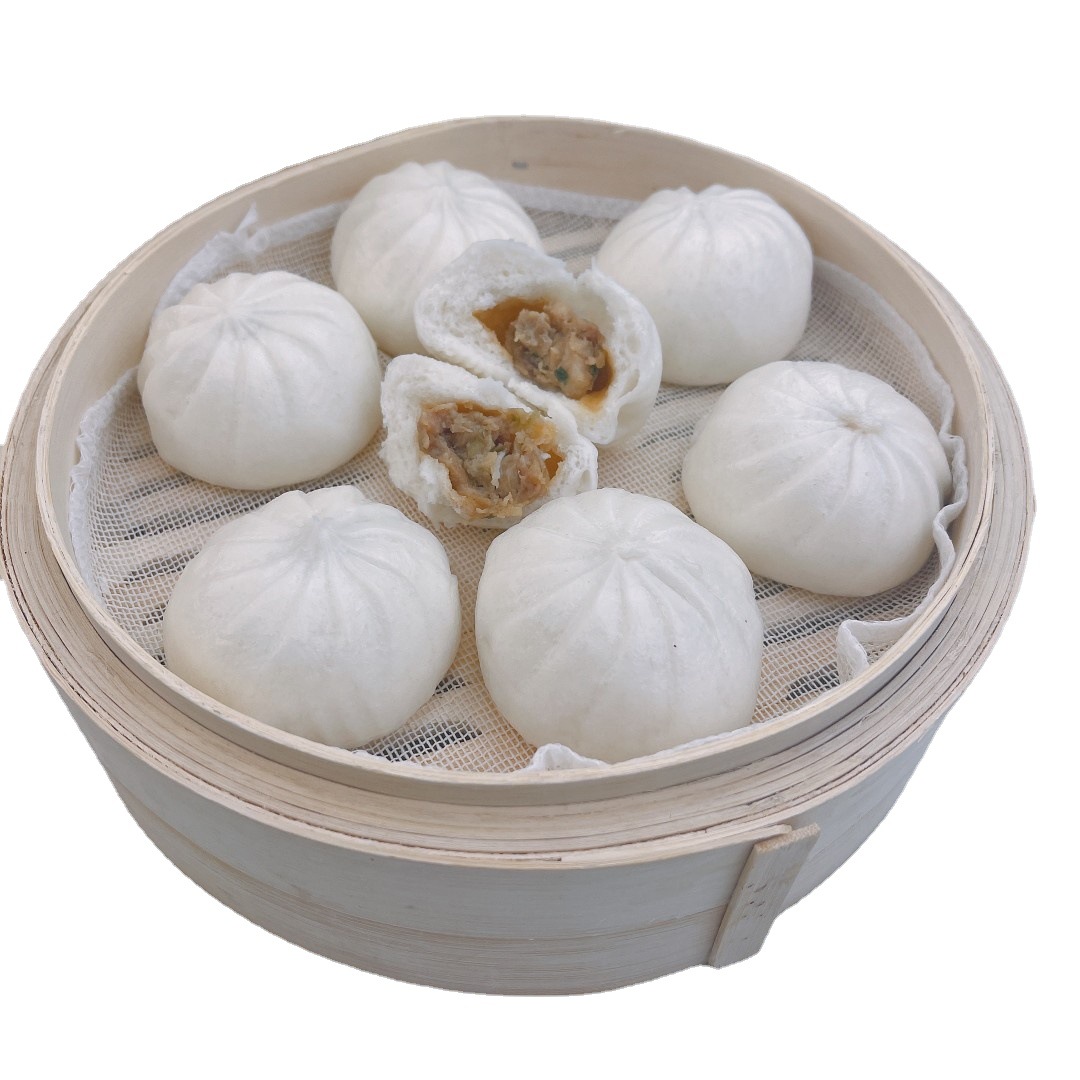 鲜肉小笼包广式茶楼风味食品早餐半成品速冻包子批发儿童家庭餐