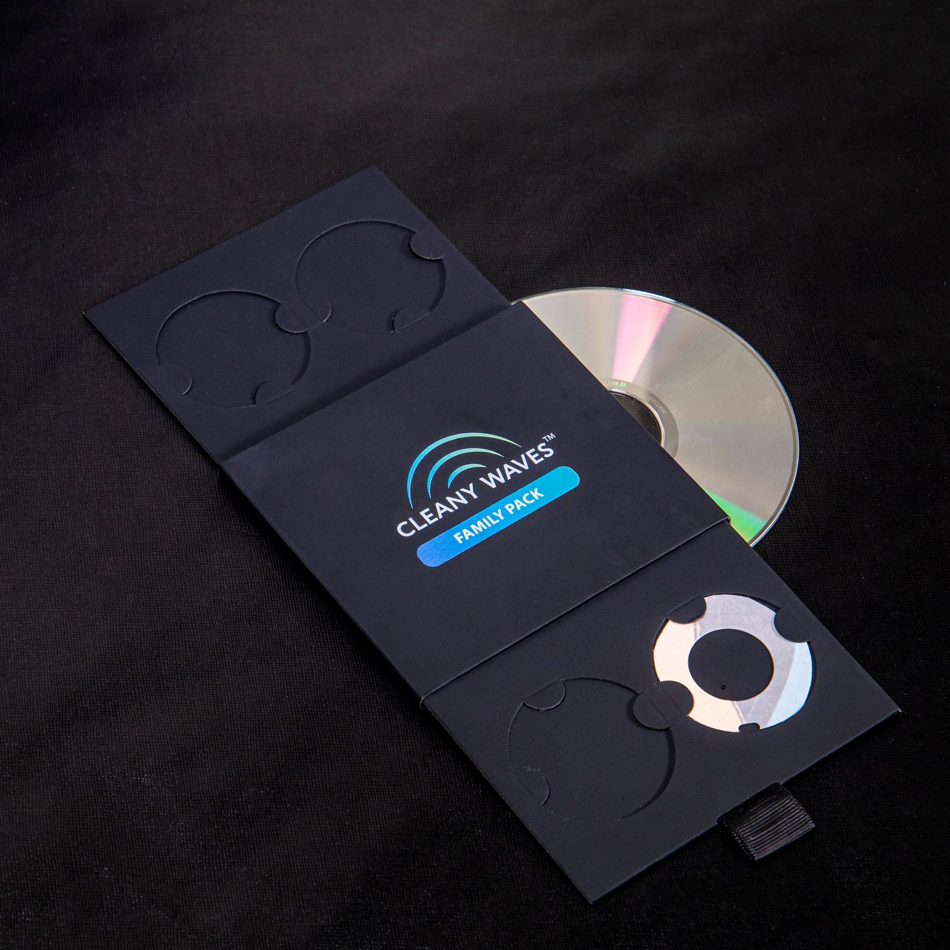 双向抽拉光盘包装盒定制黑卡纸彩印CD碟片礼盒文创纪念片收纳纸盒