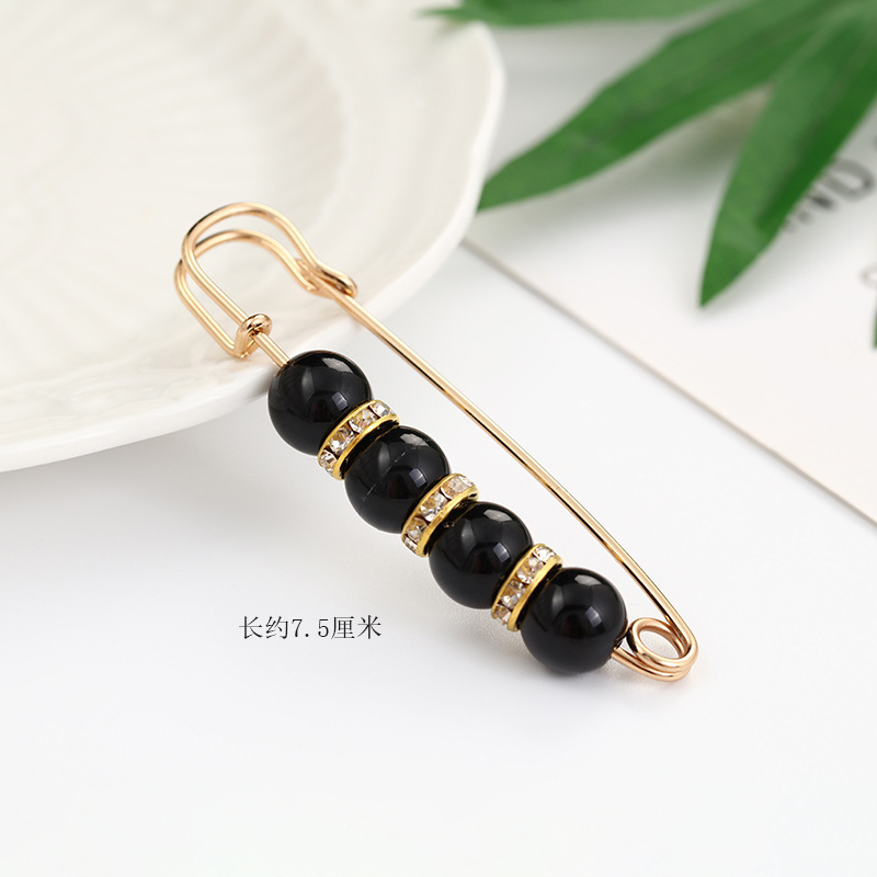 Skort Waist Correction Artifact Waist Pin Fixed Clothes Accessories Anti-Unwanted-Exposure Buckle Brooch Female Fashion Straight Bar Brooch