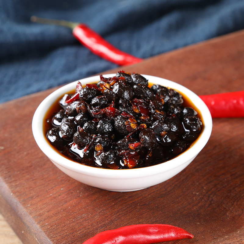 锦程风味豆豉1000克湖南特产美食下饭菜红油辣椒豆豉酱老干妈调料