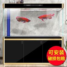 超白鱼缸免家用玻璃下过滤底滤龙鱼缸