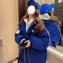 克莱因蓝羽绒棉服2022新款女 ins潮韩版学生小个子冬季棉服外套