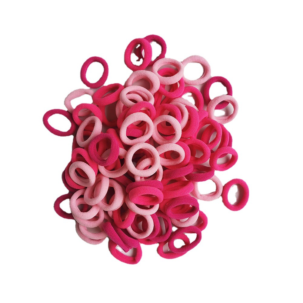 2cm Baby Rubber Band Does Not Hurt Hair Girl Hair Band Kindergarten Hair Rope Adult Braided Hair Towel Ring 100 Pieces Hair Rope
