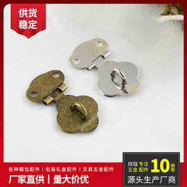 广东定制青古铜箱扣搭扣带锁鼻可挂锁 金属箱包配件花边锁牌