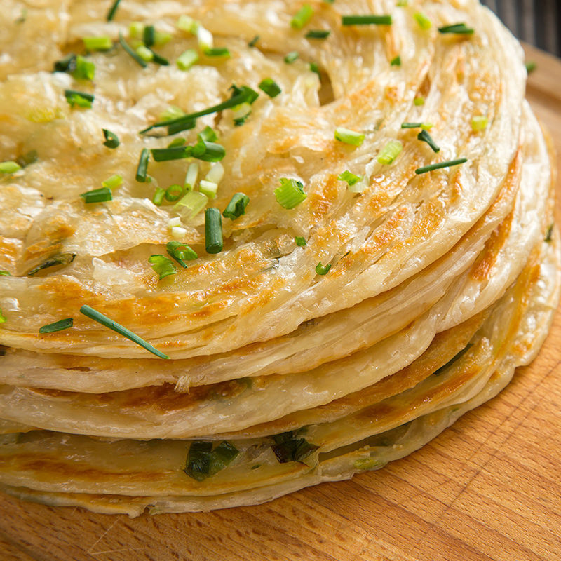 老上海葱油饼葱花饼原味手抓饼50-10片速冻饼方便速食批发一箱装