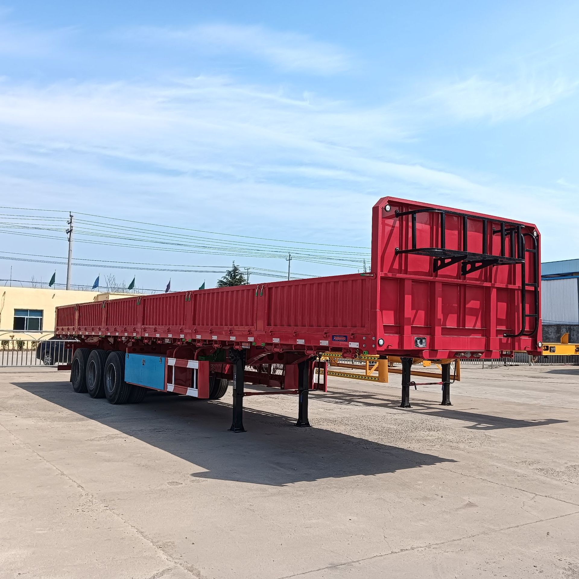 标厢侧翻自卸车13米轻型标车侧翻加高仓栏侧翻自卸半挂车-阿里巴巴