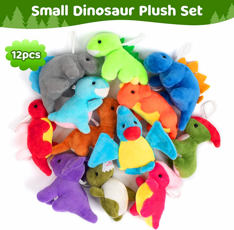 Cross-Border Amazon Hot Dinosaur Mini Pendant Plush Toys Factory in Stock Wholesale