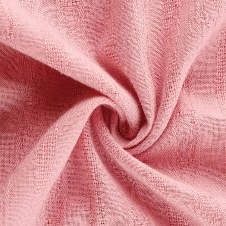 全棉提花纱罗条子提花 衬衣条纹面料女装童装印花底洛丽塔布料