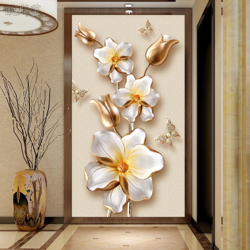 欧式玄关浮雕壁画