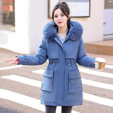可拆卸内胆三穿派克服女中长款2024新款冬季爆款棉衣简约棉服外套