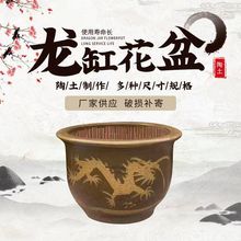 龙缸盆缸花盆粗陶大型铁树茶树发财树盆陶瓷花卉绿植盆栽种树缸热