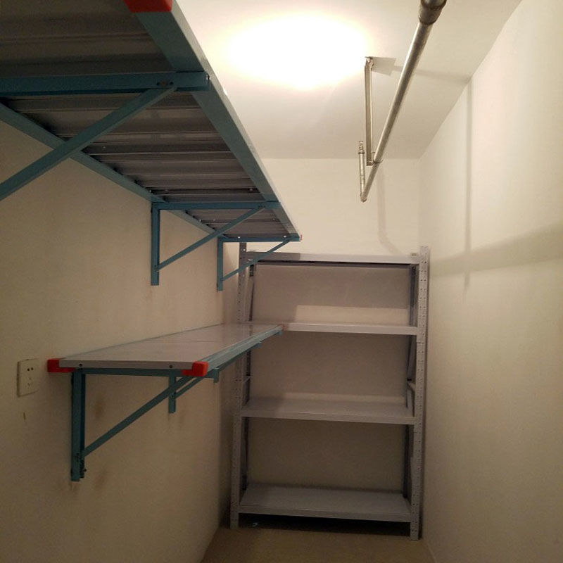 长岛食品货架白色货架淄博货架体育器材架车库悬空架大承重杂物间地下