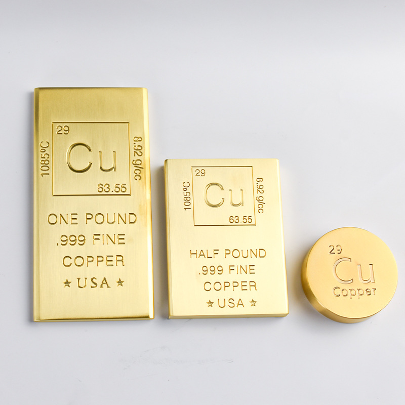 黄铜仿真外贸美国金条金砖金锭定刻厂家直销货源机器精雕清晰刻字