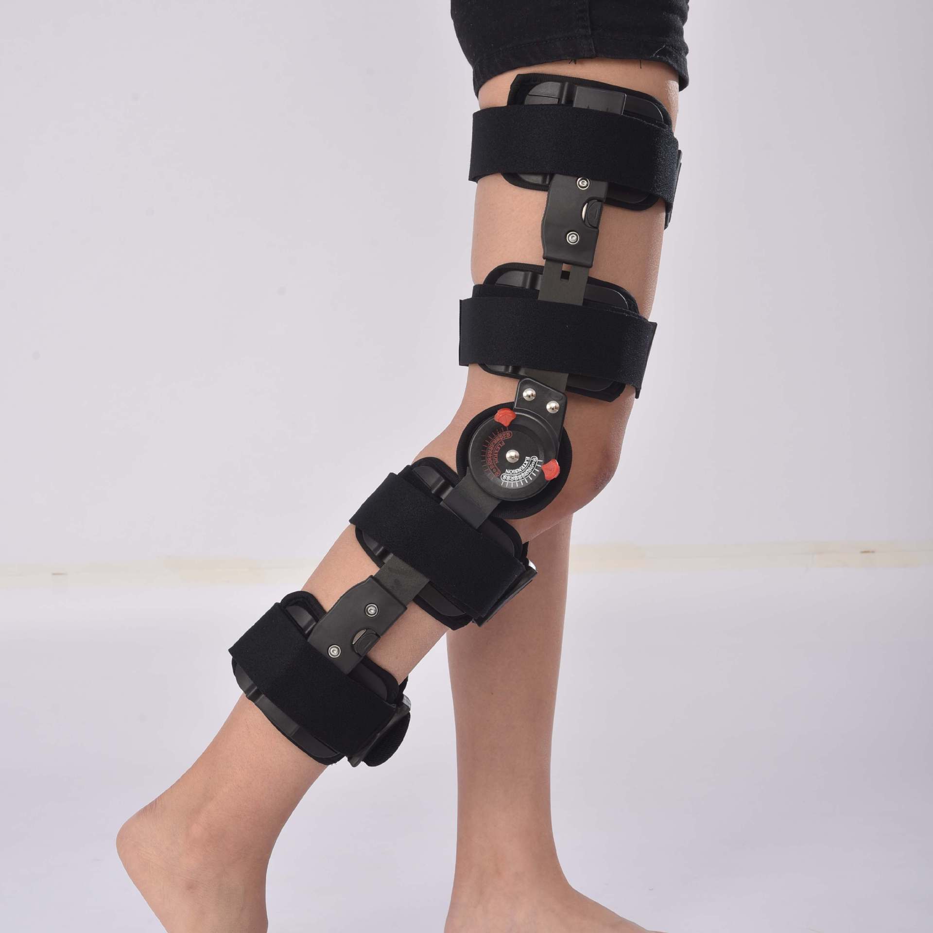膝关节支具 膝盖部位固定 可调挂钩固定支具膝关节护具膝关节支撑