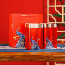 新款镭射大号茶叶罐铁罐一斤装通用蜜兰香大红袍凤凰单丛滇红铁盒