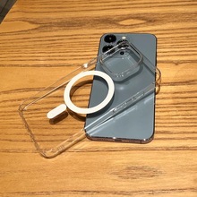 超薄磁吸透明无线充电适用于苹果15手机壳iPhone14promax硬壳11简