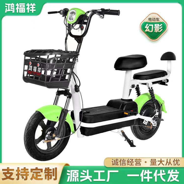 批发 2024夏 小哈雷电动车新款带减震锂电池成人代步车迷你款电动车