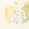 newborn baby clothes summer Thin section baby one-piece garment Bodysuit triangle Romper Climbing clothes spring and autumn Monk clothes