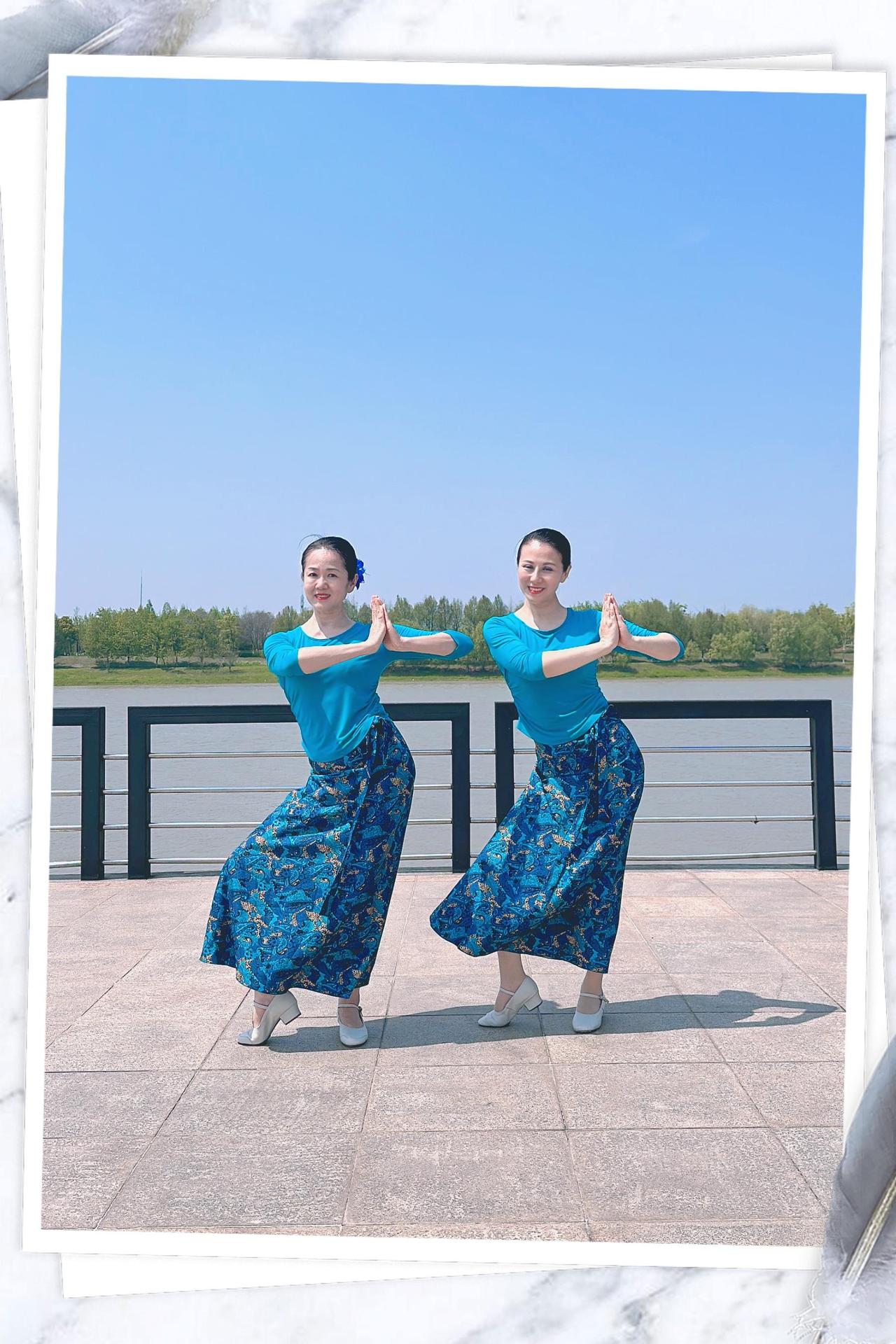 花与影新舞一朵情花开傣族练习裙演出服孔雀舞广场舞傣族服装