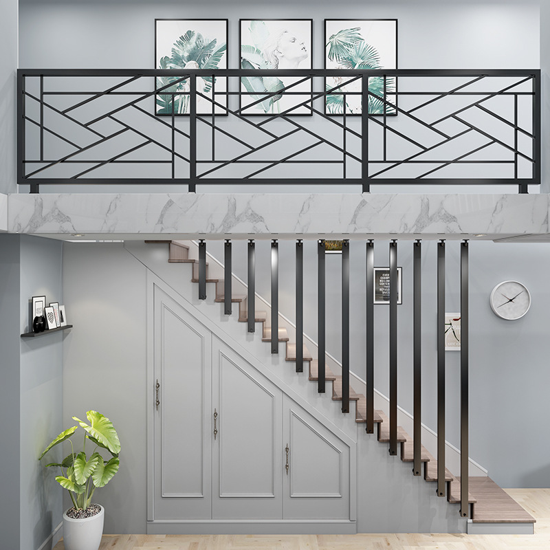 铁艺楼梯扶手室内阳台护栏围栏家用飘窗栏杆阁楼装饰简约外