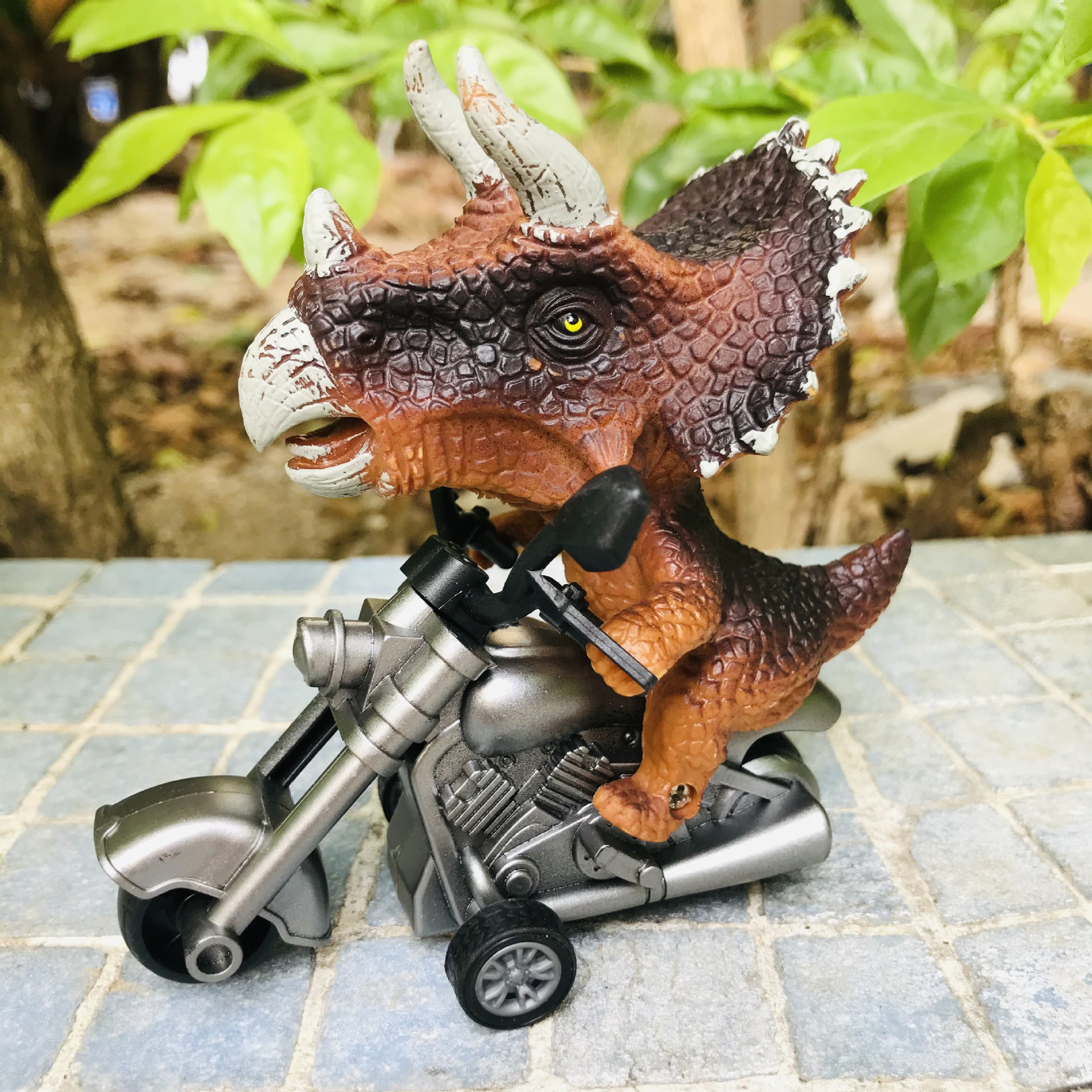 包邮跨境恐龙模型惯性摩托车玩具抖音网红同款男孩玩具车汽车批发