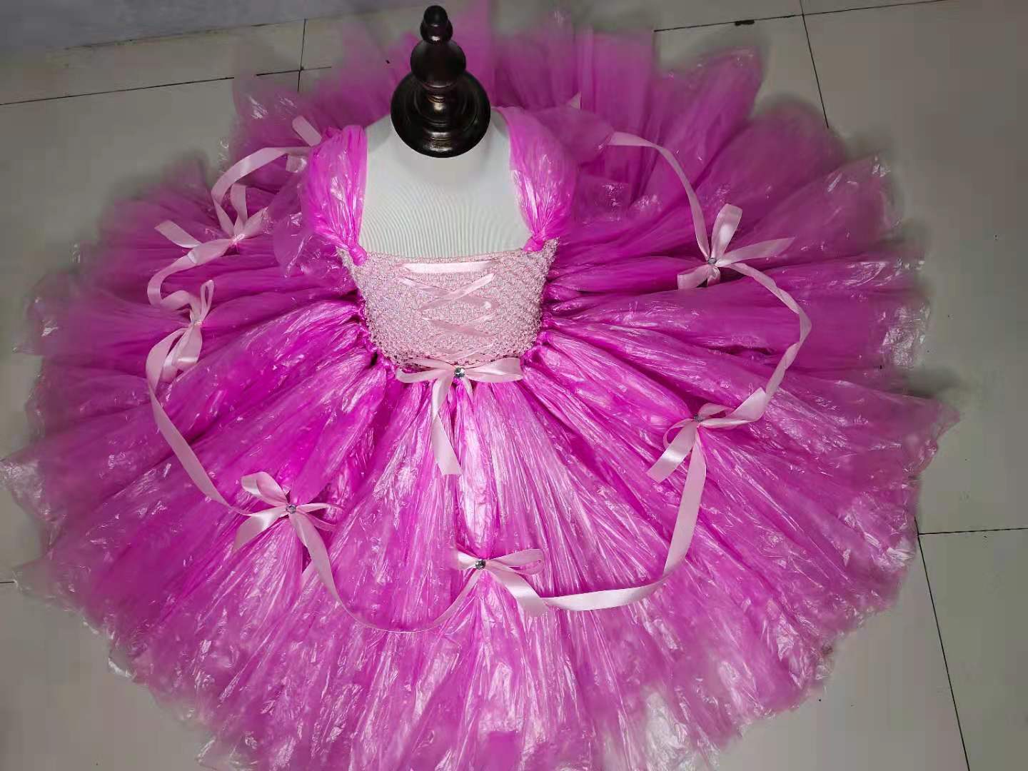 环保服装儿童时装秀创意半成品手工diy材料女孩幼儿园亲子走秀衣