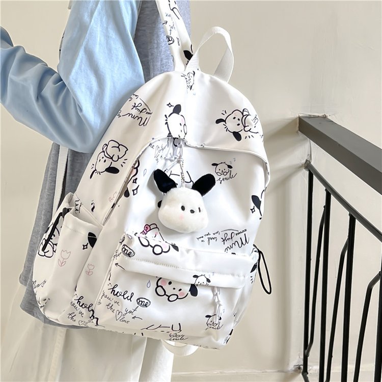backpack women‘s fashionable simple printed early high school and college student schoolbag korean style trending graffiti casual backpack