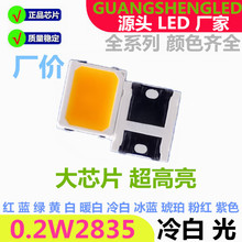 0.2W2835冷白色 冷白 冷白光LED贴片灯珠 高亮 发光二极管 冷白灯