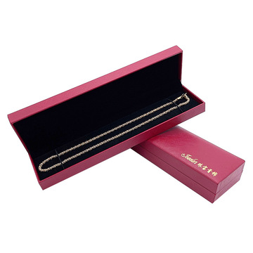 项链盒加厚油光胶盒首饰盒吊坠盒充皮纸珠宝玉器黄金项坠盒手环盒