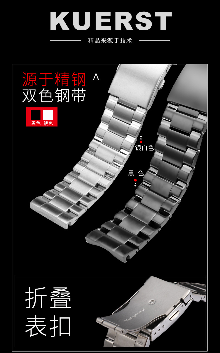 瑞士注册品牌kuerst酷尔时顿大表盘手表男士网红石英表直播代发