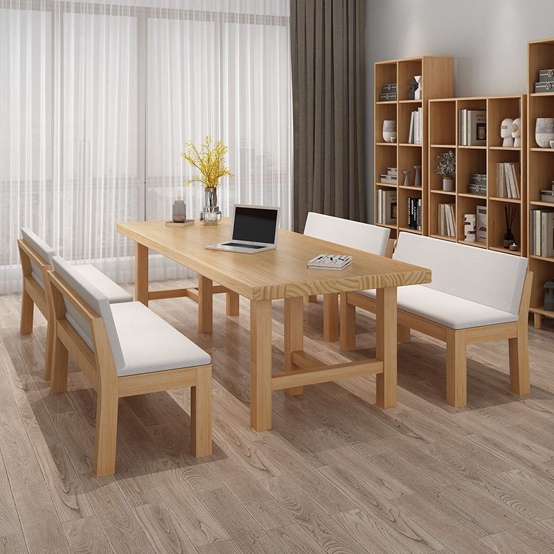 实木书桌全实木家用书房阅览桌电脑桌办公桌子工作台长条桌写字台