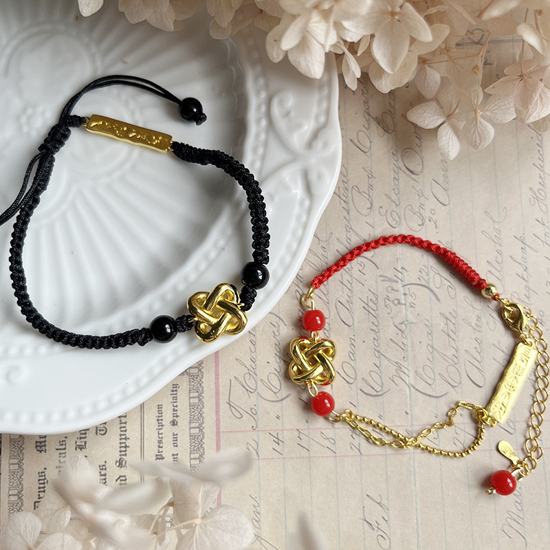 原创小众同心结情侣编织手链一对男生手绳纪念日生日结婚礼物