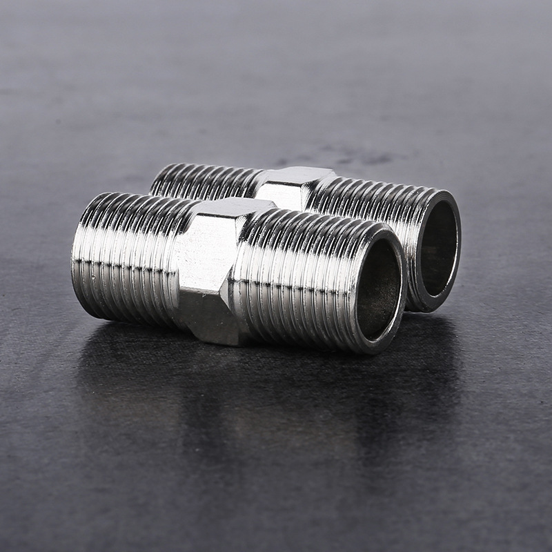 不锈钢对丝接头3分4分变6分1寸内外丝直接加长加厚双外丝水管配件