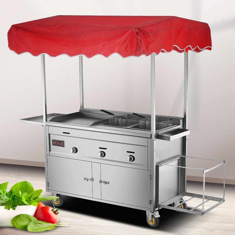 快餐车小推车摆摊便携小吃多功能商用移动摊位夜市流动展示架促销