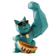 麒麟臂肌肉大力招财猫摆件开业礼品送礼家居客厅劫财猫发财猫巨臂