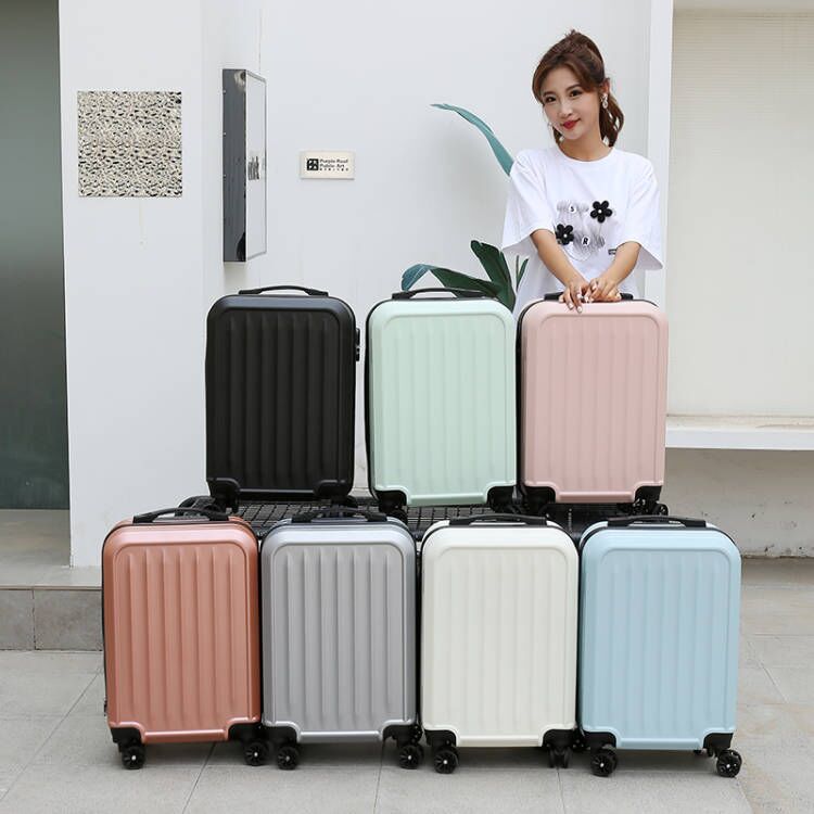 Suitcase Wholesale Gift Trolley Case 20-Inch Children's Striped Minimalist Luggage Password Boarding Universal Wheel Leather Case